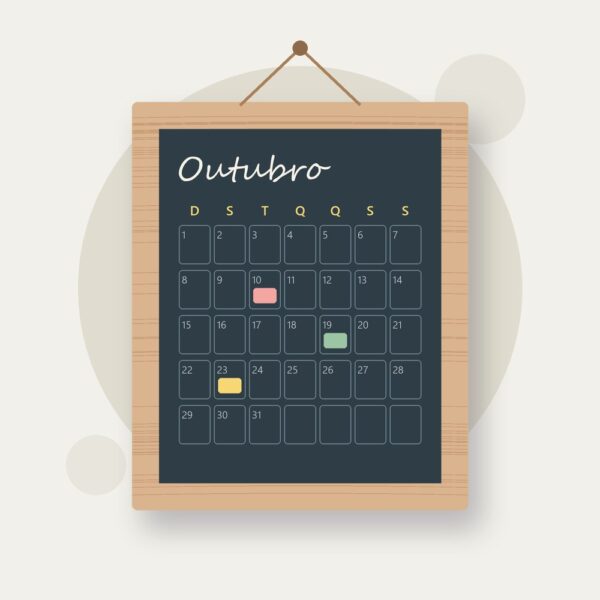 Quadro de MDF Planner Mensal 40x60